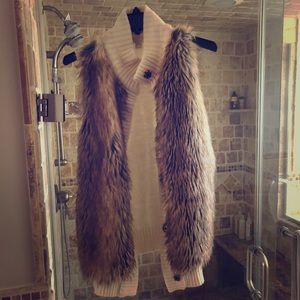Michael kors faux fur vest with snaps